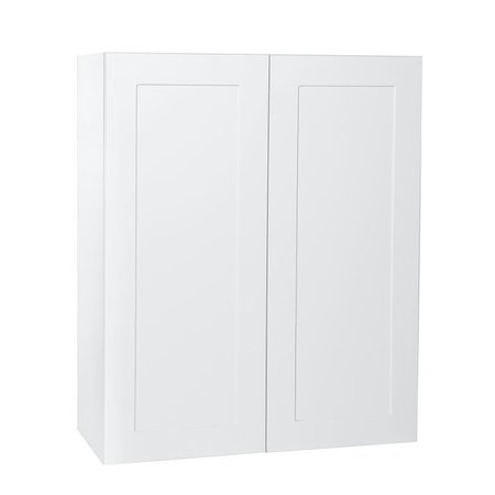 CAMBRIDGE Quick Assemble Modern Style, Shaker White 36 x 36 in. Wall Kitchen Cabinet, 2 Door (36 in. W x 12 D x 36 in. H) SA-WU3636-SW